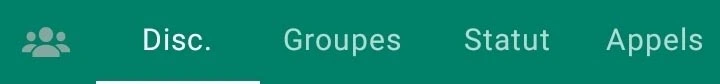 Onglets dans GBWhatsApp